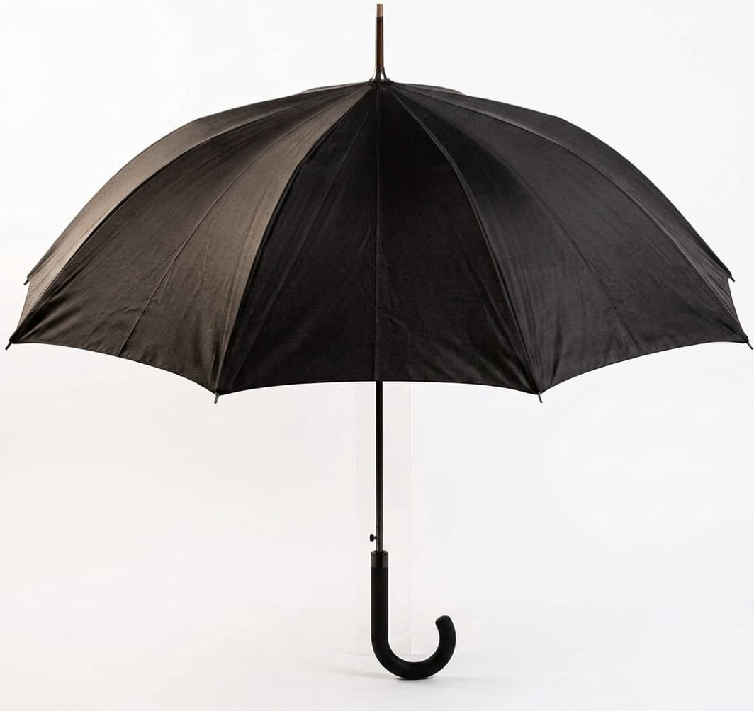 Classic Black Umbrella | Durable & Wind Resistant Rain & Sun Protection Umbrella