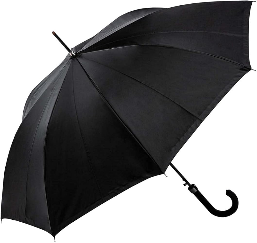 Classic Black Umbrella | Durable & Wind Resistant Rain & Sun Protection Umbrella