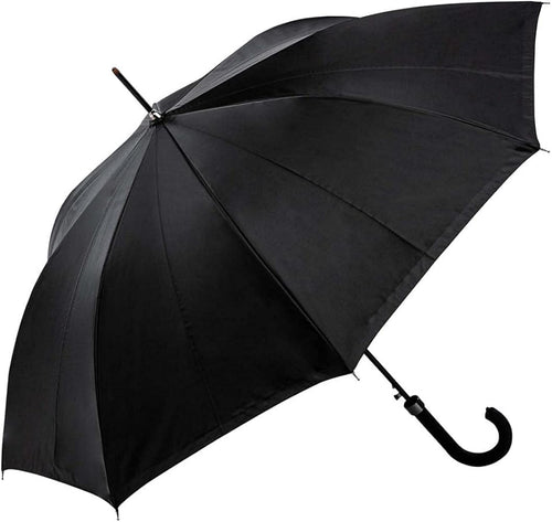 Classic Black Umbrella | Durable & Wind Resistant Rain & Sun Protection Umbrella