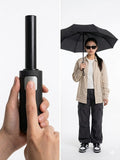 Premium Black Auto Open Umbrella | Strong Foldable Windproof Design