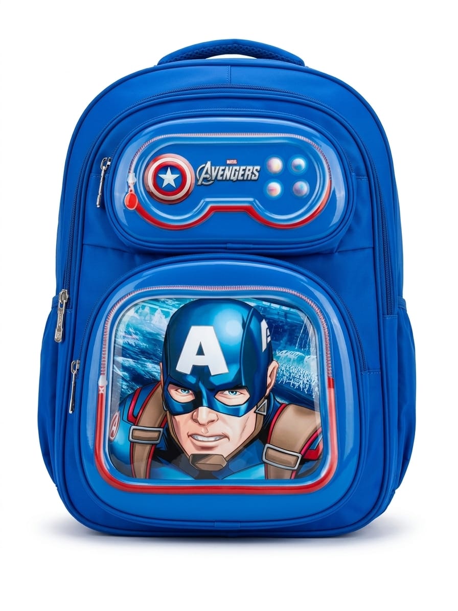 Premium Blue School Bag for Class 1 to 8 Students