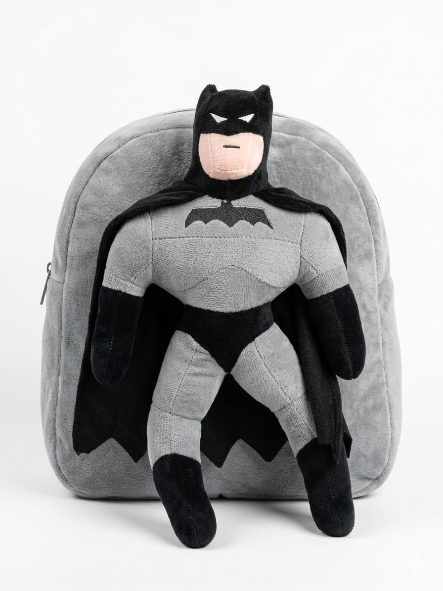 Batman Kids Stuff Bag – Soft Cartoon Backpack for Children