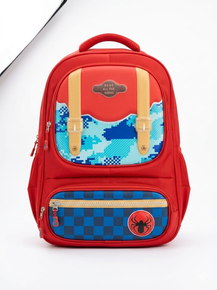 Premium Embossed School Bag | Spacious & Durable Backpack for Students