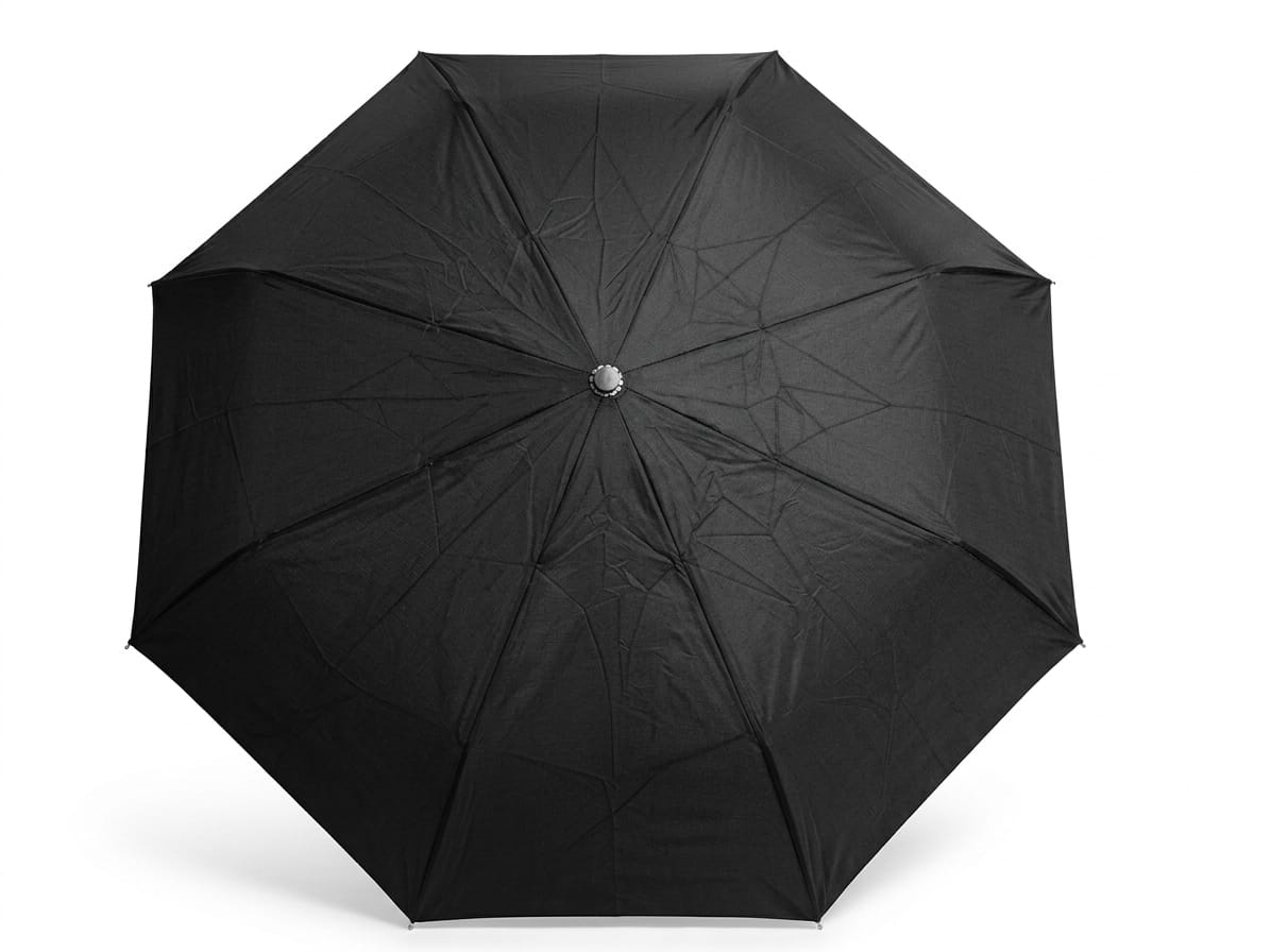 Compact Foldable Black/Grey Umbrella for Men & Women - Windproof Umbrella