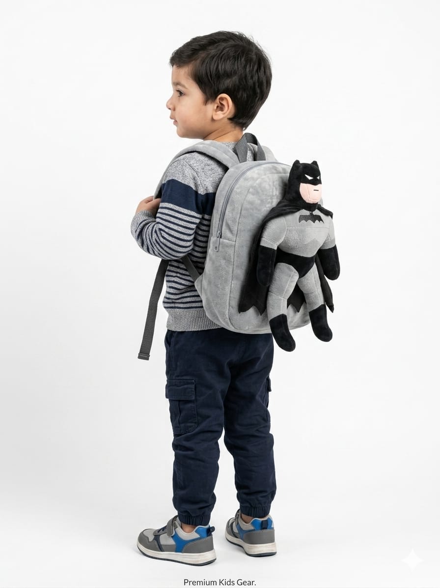 Batman Kids Stuff Bag – Soft Cartoon Backpack for Children