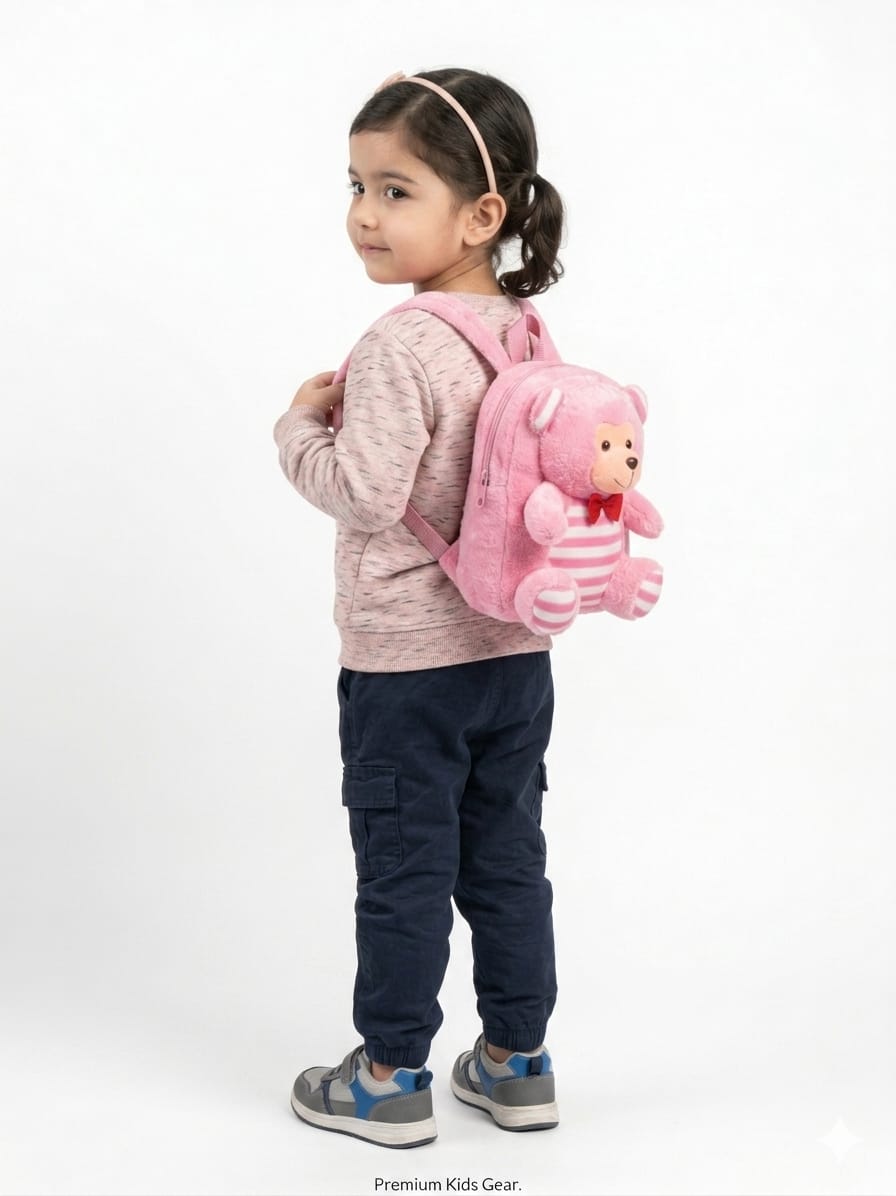 Pink Kids Stuff Bag – Cute Soft Backpack for Children