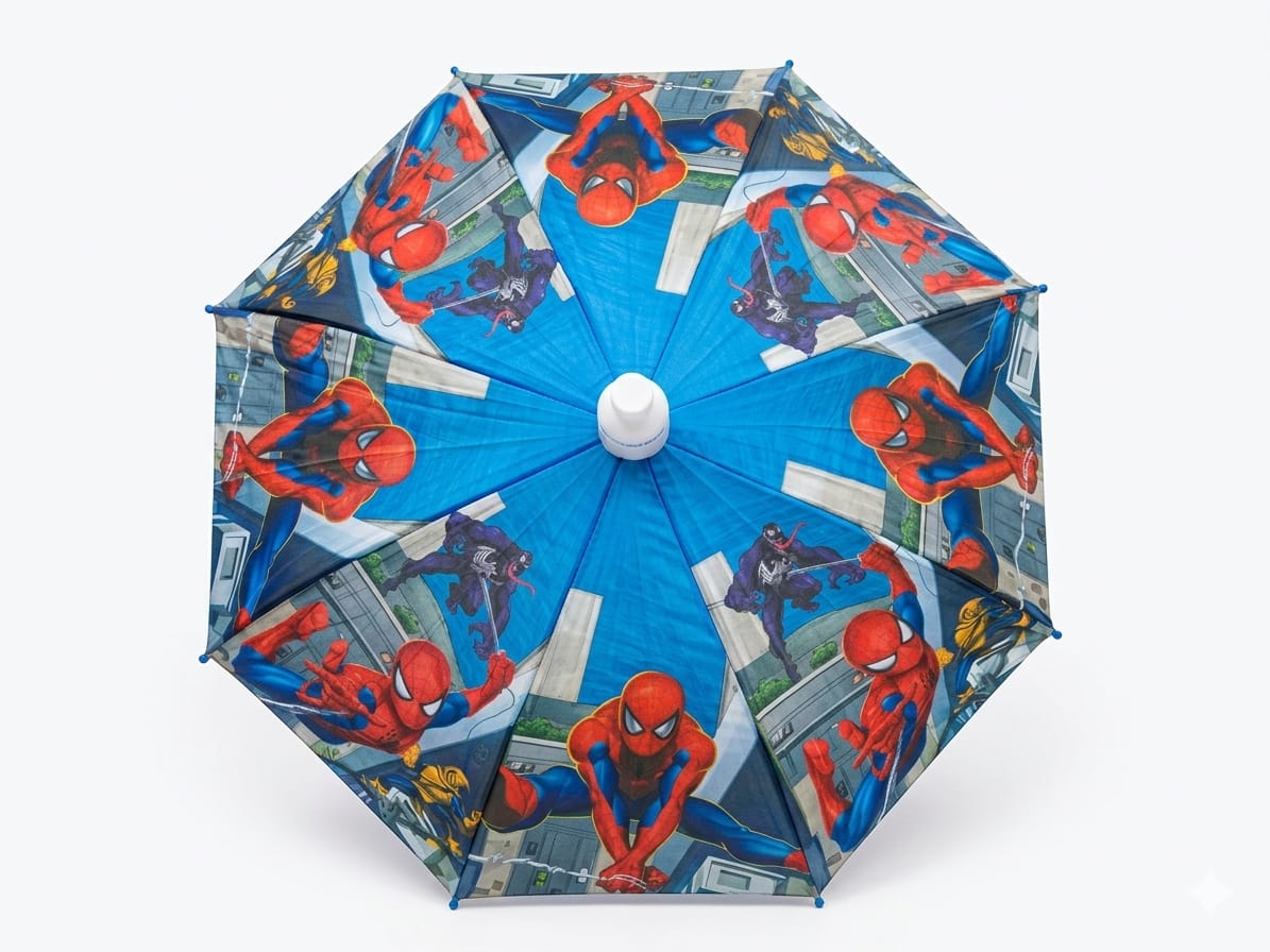 Kids Printed Umbrella with Plastic Cover – for Boys & Girls