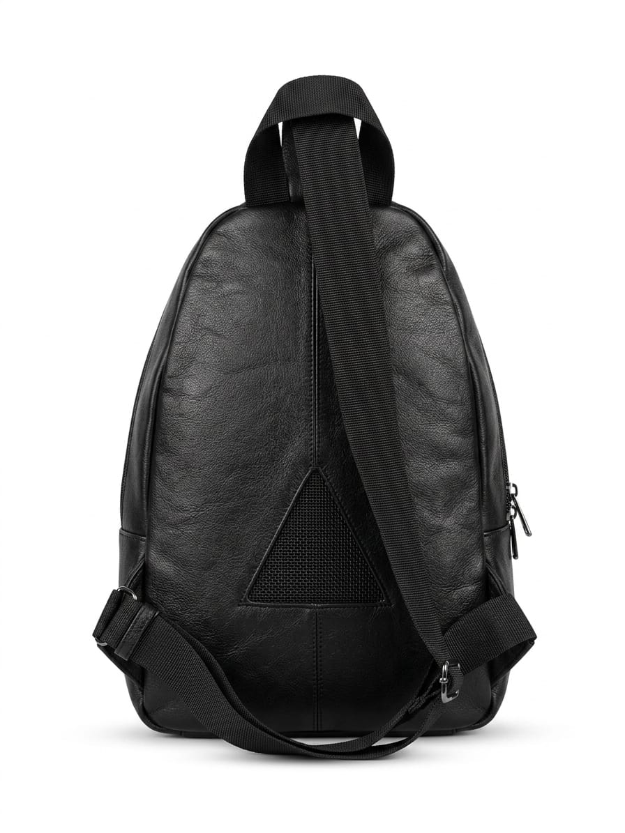Genuine Leather Black Cross Bag | Luxury Everyday Shoulder Bag
