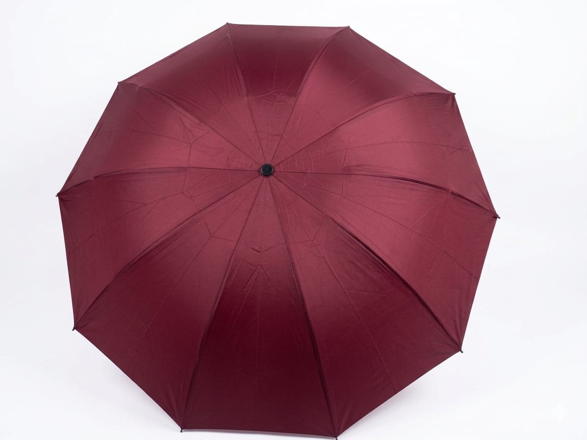 Premium Maroon & Black Foldable Umbrella – Luxury Compact Travel Umbrella for Men & Women