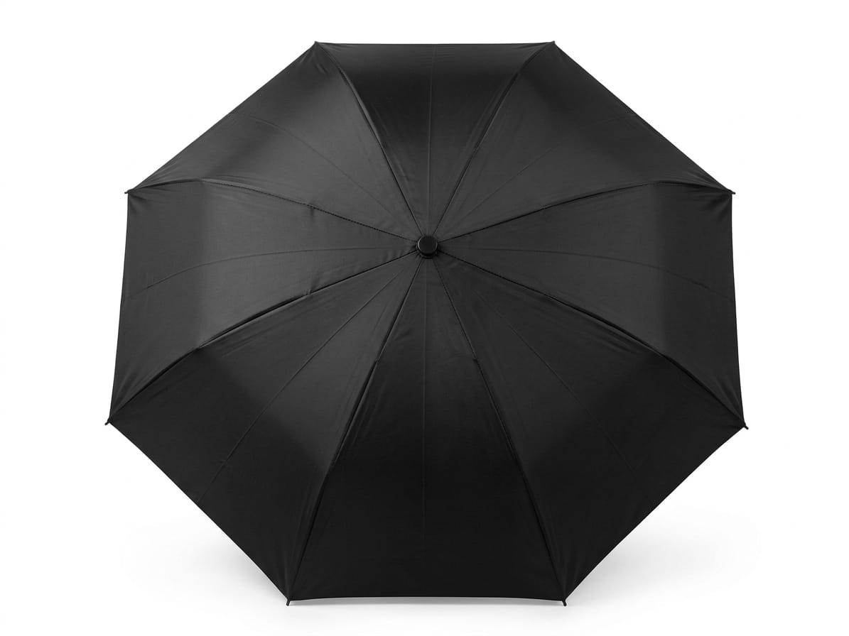 Premium All Black Foldable Umbrella – Luxury Windproof for Men & Women